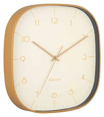 Produktbild von Karlsson - Wanduhr Grato Cuadrado - ockerfarben - 4.3x29x29cm