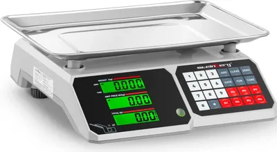 Zdjęcie produktu dla Waga spożywcza sklepowa licząca z pamięcią i funkcją liczenia sztuk SBS-PW-301CB 30kg / 1g