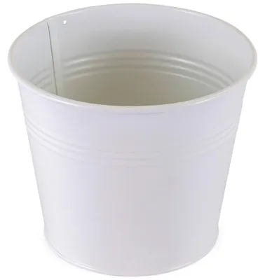 Immagine prodotto di Vaso da fiori in metallo bianco 24 x 21 cm