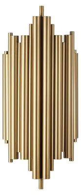 Image de Applique murale Lampe en métal doré - 24 x 15 x 15 cm - 1 x E14 Max 40W - IP20