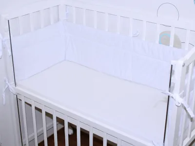 Produktbild von PRIMAWELA Baby Nestchen 170 cm für Beistellbett 40x90 cm Baby Bettumrandung Luftschutz - 15. Weiß