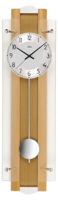 Produktbild von AMS Funk-Pendeluhr, Funkpendelwerk, 17x66x10cm, 5259/18