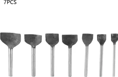 Produktbild von 7pcs Leder Bastelloch-Loch-Werkzeug halbe runde 1/4 Arch Semicircle Puncher 15-45 mm