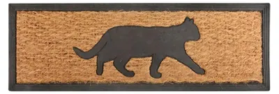Produktbild von Esschert Design Stufenfußmatte Gummi/Kokos Katze; RB170