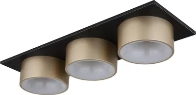 Immagine prodotto di Plafoniera LED, metallo, antracite, champagne, L 58 cm