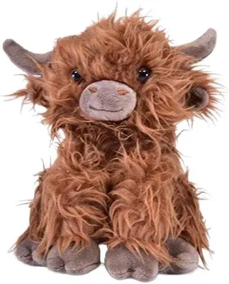 Produktbild von Labertier Hochlandrind Boris, ca. 19 cm groß, nachsprechende Plüschfigur mit Wiedergabefunktion