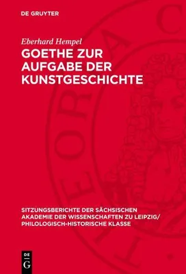 Produktbild von Goethe zur Aufgabe der Kunstgeschichte