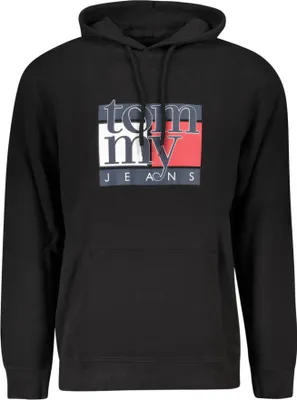 Produktbild von Nachhaltiges Herren-Sweatshirt Schwarz – Kapuzenpullover mit Logo-Druck