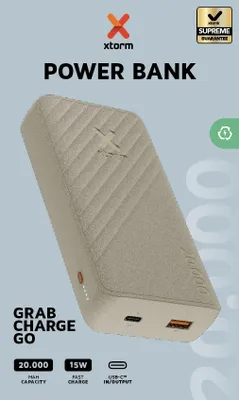 Immagine prodotto di Xtorm 15W FastCharge Go2 Powerbank 20.000 - Argilla