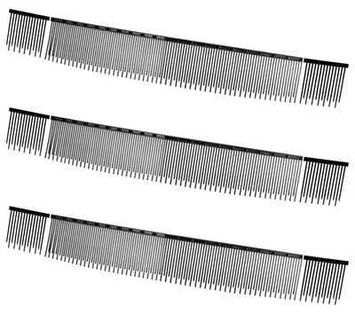 Image de SucceBuy - Lot de 3 brosses de rechange pour balayeuse de pelouse, 75,5 x 10,5 cm, compatibles avec les balayeuses à feuilles, pièces de rechange pour ramasse-feuilles, tête de brosse avec poils en forme de V pour ramasser l'herbe et les feuilles