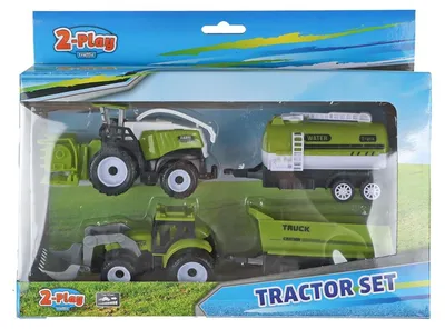 Obrázek produktu pro 2 hrací traktory a kombajny se 2 přívěsy, 24 cm
