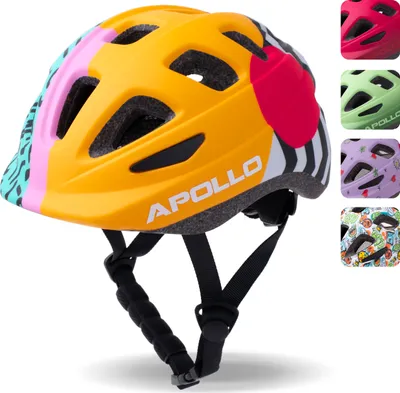 Zdjęcie produktu dla Apollo kask rowerowy dla dzieci, kask dla dzieci i młodzieży, kask multi-sportowy - 90's Revival - S (48-52 cm)