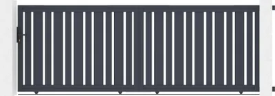 Produktbild von Schiebetor aus aluminium 4m VEYMONT H.140cm grau
