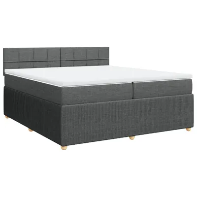 Produktbild von Boxspringbett mit Matratze Dunkelgrau 200x200 cm Stoff