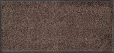 Produktbild von Unyqoos® waschbare braune Türmatte 35×75 cm – rutschfest & geräuschdämpfend, Nylonflor mit Rücken aus 100% Nitrilgummi, für Innen & Außen