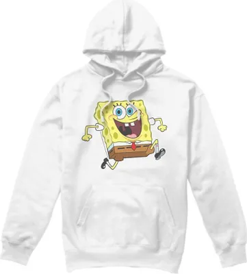 Obrázek produktu pro SpongeBob SquarePants - Pánská mikina s kapucí "Happy Running" TV8887 (XL) (Bílá)