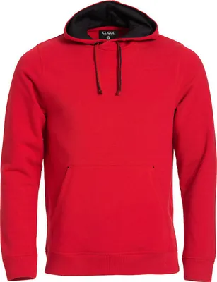 Produktbild von Klassischer Kapuzenpullover mit Kängurutasche, Kapuze und Rippenbündchen
