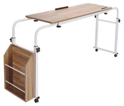 Produktbild von Multifunktionaler, verstellbarer, klappbarer Schreibtisch über dem Bett (Farbe: Eiche)