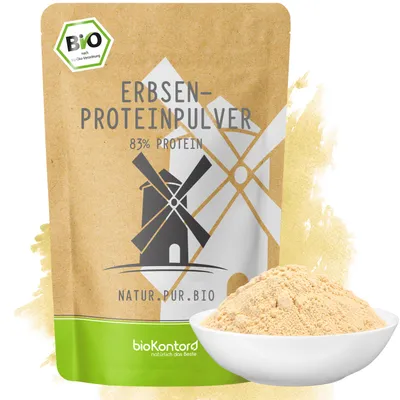 Produktbild von Erbsenprotein Pulver 1000 g - 83 % veganes Protein von bioKontor