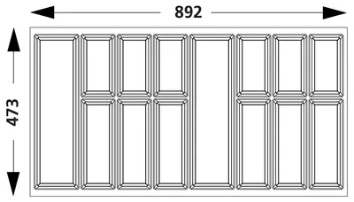 Produktbild von Besteckeinsatz 89x47x5cm Classico 100 für ArciTech Zarge von Hettich