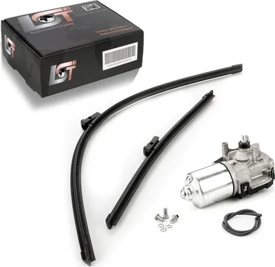 Produktbild von Scheibenwischer Frontwischermotor mit Schlauch Set vorne für VW Touran 5T