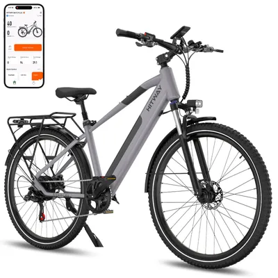Produktbild von HITWAY 29 Zoll E Bike  MTB Citybike, Abnehmbarer 36V 12.8Ah Akku, 50-80KM, 250W Motor & 25km/h, 7-Gang E-Fahrrad mit APP, Pedelec Elektrofahrräder