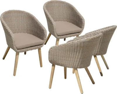 Produktbild von Sitzgruppe >Visalia< in muskatnuß aus Polyester - 62x82x61cm (BxHxT)