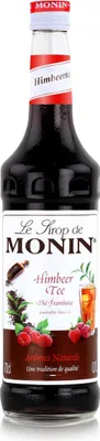 Produktbild von Monin Sirup Himbeer Tee 700ml - Cocktails Milchshakes Kaffeesirup (1er Pack)