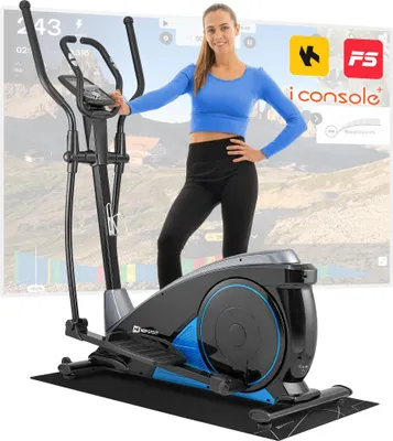 Produktbild von Hop-Sport Crosstrainer HS-060C mit magnetischem Widerstandssystem & 32 elektronischen Einstellstufen, Pulsmessung, Bluetooth, bis 150 kg belastbar