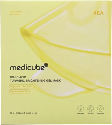 Produktbild von Set von Gel-Gesichtsmasken gegen Pigmentflecken Kojisä ure ( Kurkuma Brightening Gel Mask)  4 x 28 g