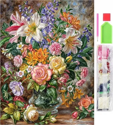 Produktbild von Diamantmalerei Blumen 5D 30X40Cm