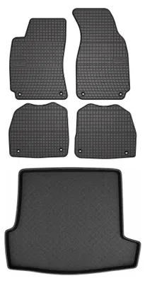 Zdjęcie produktu dla Dywaniki gumowe + mata bagażnika do Skoda Superb I 2001-2008 (standardowy bagażnik) – czarne, dopasowane – Wielganizator SolidPRO