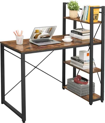 Produktbild von VASAGLE Schreibtisch Computertisch mit Regalböden 120cm LWD48X