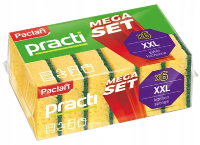 Immagine prodotto di Spugne per lavastoviglie Mega Set Practi 6 pezzi - Paclan