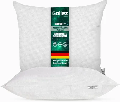 Produktbild von Goliez Kissenfüllung 2er Set Kissen für Bett Kopfkissen Innenkissen Dekokissen Sofakissen Zierkissen Füllung (45x45 cm)