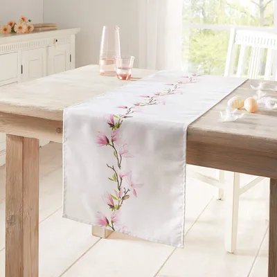 Produktbild von Tischläufer Magnolienranke, Maße: 40 x 140 cm