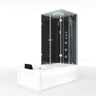 Produktbild von Dusche Wanne Kombination K05-L32-EC Duschkabine 180x90 cm