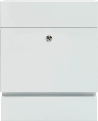 Produktbild von MEFA Briefkasten Stahl pulverbeschichtet BxHxT 371/465/112 mm Serenade 163 Verkehrsweiß RAL 9016 glänzend mit Zeitungsfa