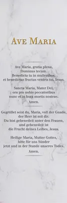 Produktbild von Ave Maria - Marmor Weiß - Religion Inspirations Slim Poster - Größe 30,5x91,5 cm