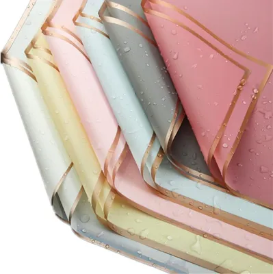 Produktbild von 24 farbige Blumen-Geschenkpapier, wasserdichtes Blumenstrauß-Geschenkpapier für Bastelarbeiten, Blumenladen, Blumenstrauß-Verpackung