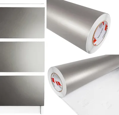 Produktbild von DecoMeister Möbelfolie selbstklebend 100x150 cm - Silber Matt - Einfarbig Klebefolie für Möbel - Klebefolie Möbel für einfache Anwendung, ideal für die Renovierung von Küche oder Bad - Möbelfolie