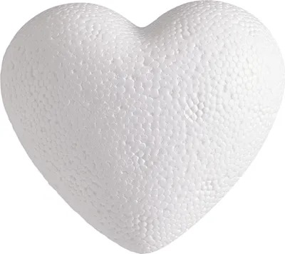 Produktbild von Robuste und leichte Styroporform Herz 9 x 7,5 cm zum Basteln und Dekorieren