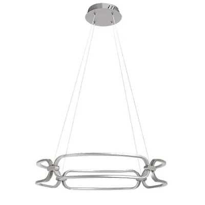 Image de Lustre LED moderne 67W chrome satiné 72010 Fringilla Rabalux