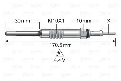Produktbild von VALEO 345247 Diesel Glühkerze für OPEL INSIGNIA Caravan