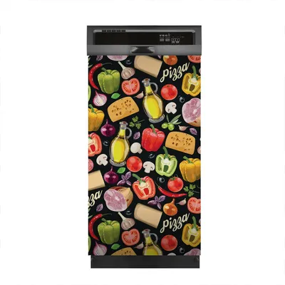 Produktbild von Magnete Dekorative 45x80 cm Küche Magnetmatte Spülmaschine - Zutaten für Pizza