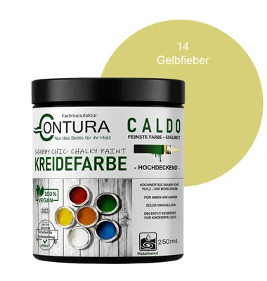 Produktbild von Contura BeGreen 250ml. Kreidefarbe Shabby Chic Möbellack - 14 Gelbfieber