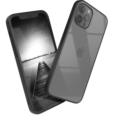 Two iPhones, one showing the screen and the other showing the back, are presented diagonally against a white background.