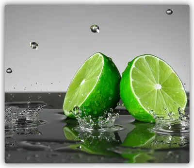 Produktbild von Tulup Glas Herdabdeckplatte Glaskeramikkochfeld-Abdeckung Spritzschutz Glasabdeckplatte Kochplattenabdeckung und Schneidebrett - Einteilig - 60x52 cm Limette im Wasser