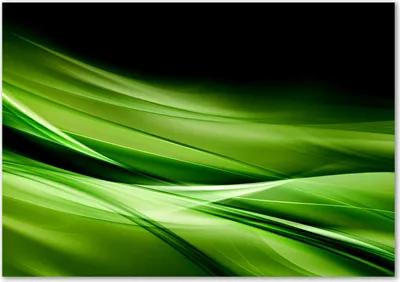 Produktbild von Tulup® Leinwandbild - 100x70 cm - Wandkunst - Drucke auf Leinwand - Leinwanddruck  - Kunst: modern & klassisch - Grün - Grüne Wellen