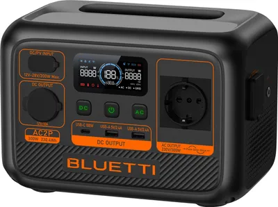 Produktbild von Bluetti AC2P Portable Powerstation schwarz, Schnelle 270W Turboladung, 600 W
